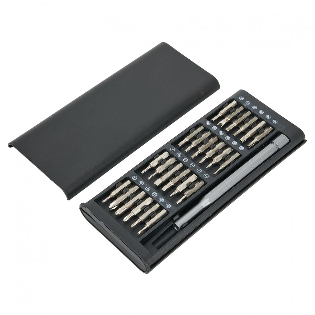 Alloy Steel Screwdriver Aluminum Handle Dark Gray Holder Magnetic