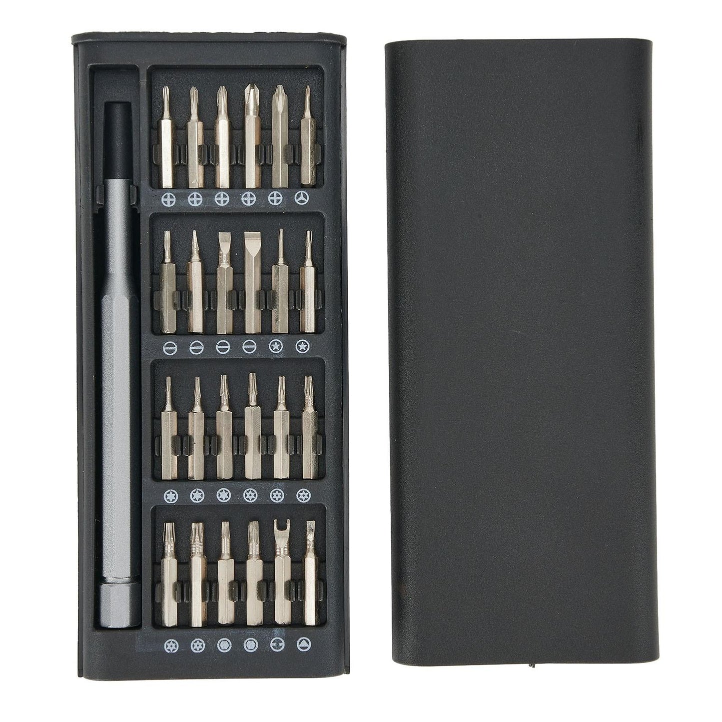Alloy Steel Screwdriver Aluminum Handle Dark Gray Holder Magnetic