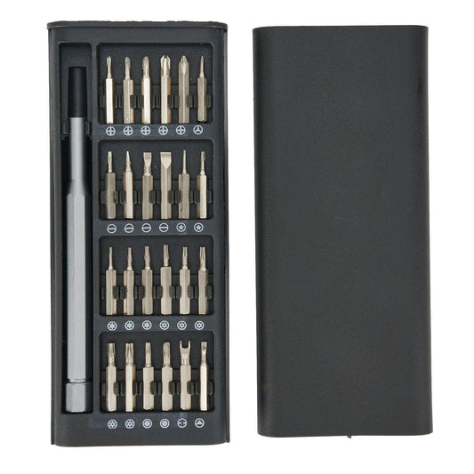 Alloy Steel Screwdriver Aluminum Handle Dark Gray Holder Magnetic