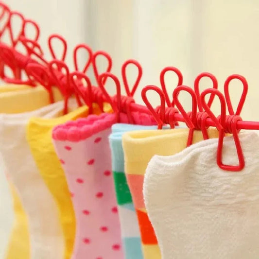CLOTH LINE ROPE WITH 12 CLIPS